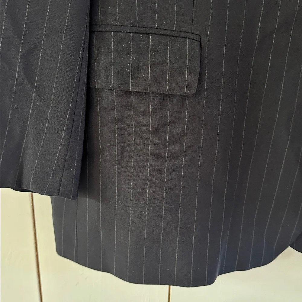 Brooks Brothers Brooksease Wool Pinstripe Suit Jacket 48R
